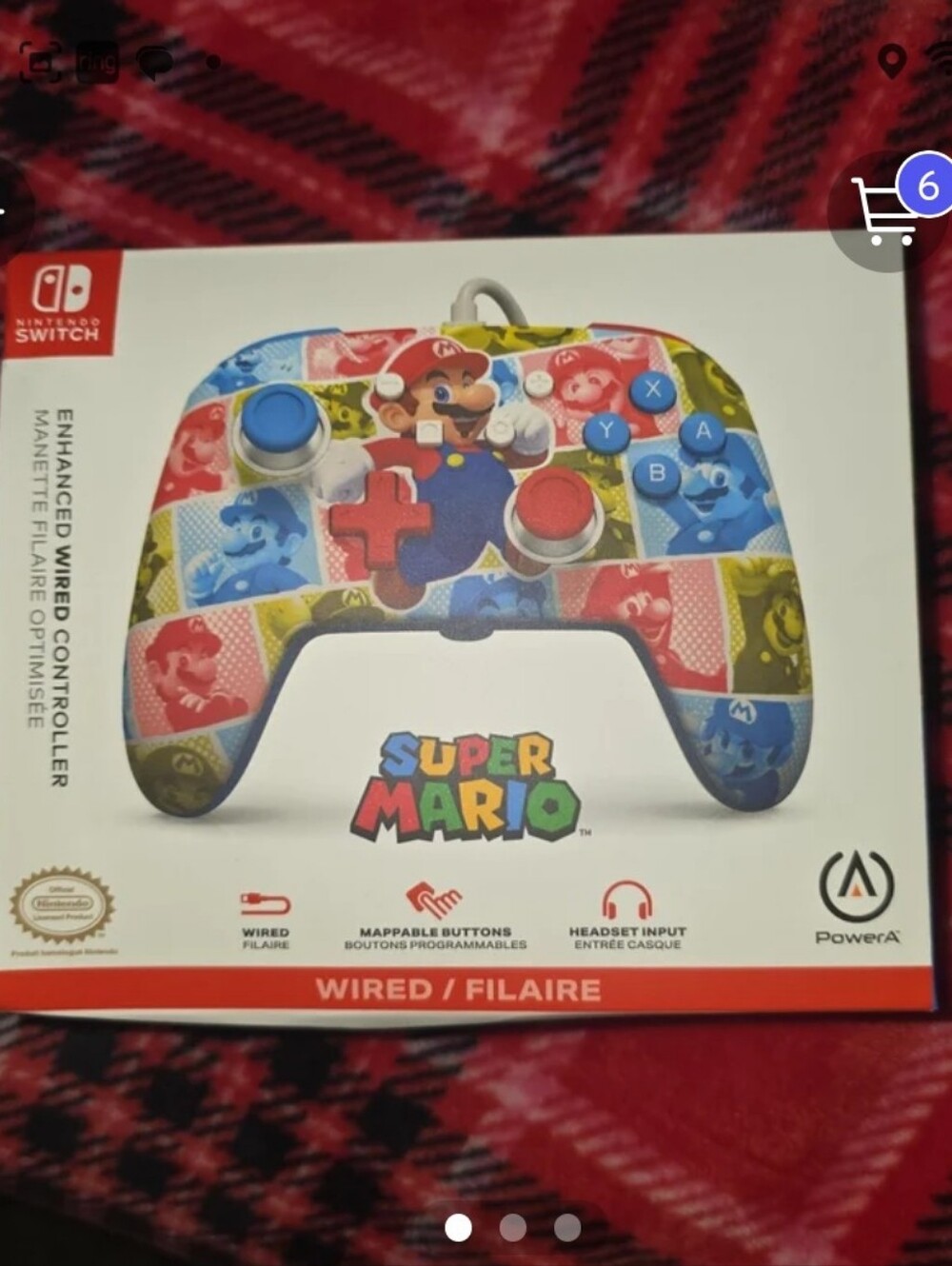 PowerA Super Mario Wired Controller for Nintendo Switch - Multicolor